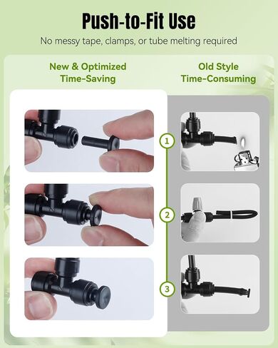 Pawfly 15 Pcs 1/4" End Plugs for Quick Connect 1/4" Drip Irrigation Tee Connectors, Push-to-Fit Connector End Cap Fittings, Leak-Proof End Closure Parts Stoppers, 1/4 Inch Drip Irrigation Parts in Saudi Arabia