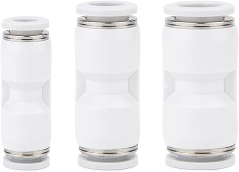 10PCS 1/8" 1/4" 3/8" 1/2" 5/32" 5/16" Hose Tube Equal Union One Touch White Straight Air Pneumatic Push In Pipe Fitting Quick(PG1I8-8 10PCS) in Kuwait