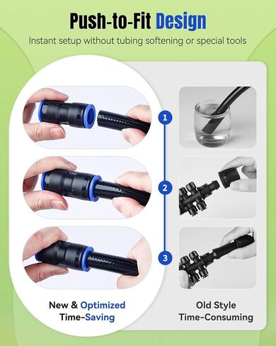 Pawfly 15 Pcs Quick Connect 1/2" Drip Irrigation Coupling Fittings for 1/2 Inch Irrigation Tubing (1/2" ID x 0.62-0.63" OD), Push-to-Fit 2-Way Straight Coupling Connectors, Drip Irrigation Parts in Saudi Arabia