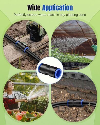 Pawfly 15 Pcs Quick Connect 1/2" Drip Irrigation Coupling Fittings for 1/2 Inch Irrigation Tubing (1/2" ID x 0.62-0.63" OD), Push-to-Fit 2-Way Straight Coupling Connectors, Drip Irrigation Parts in Saudi Arabia