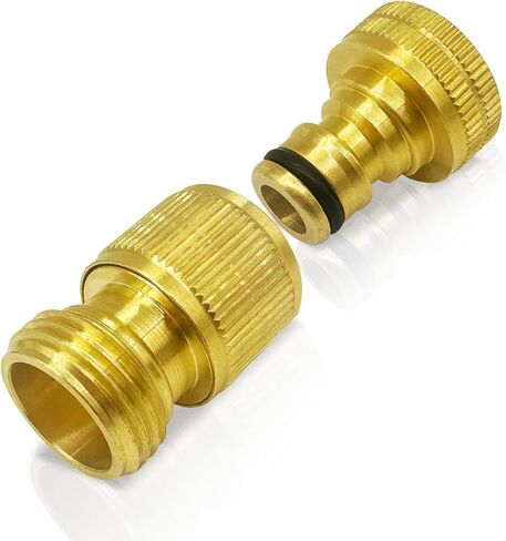 Quick Connect Hose Fittings Cyprium Garden Hose Easy to Connect and Disconnect Hose Quick Connect Fittings 3/4" GHT Male & Female 2 Sets with Free Washers in Kuwait