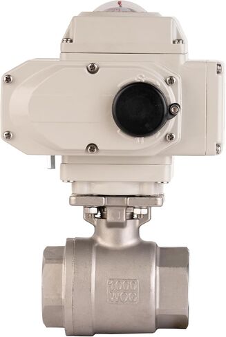 UNOX 2-1/2" Motorized Ball Valve 24V DC NPT, Electric Actuated Ball Valve Stainless Steel AISI304, 2-Piece Threaded, 63 Bar, Auto Return, Normally Closed in Kuwait