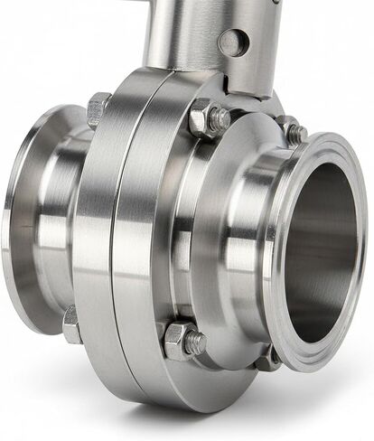 SS304 Stainless Steel Sanitary Quick Connect Tri Clamps Butterfly Valve, Pipe Fitting Beer Milk Pull Handle Valve 2 Pack（1"~2"） (2, 2"Inch=OD50.8mm) in Saudi Arabia