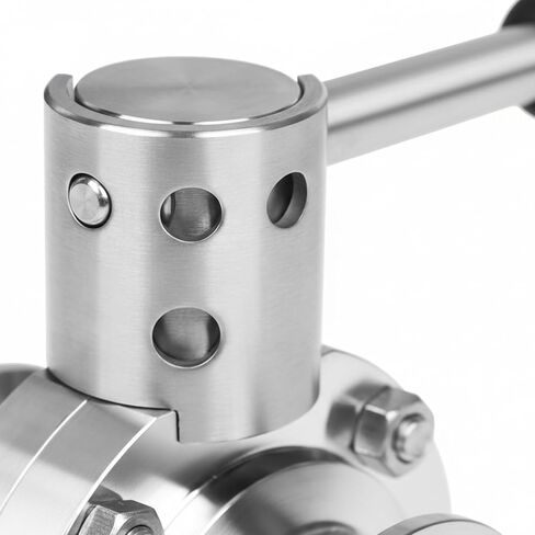SS304 Stainless Steel Sanitary Quick Connect Tri Clamps Butterfly Valve, Pipe Fitting Beer Milk Pull Handle Valve 2 Pack（1"~2"） (2, 2"Inch=OD50.8mm) in Saudi Arabia