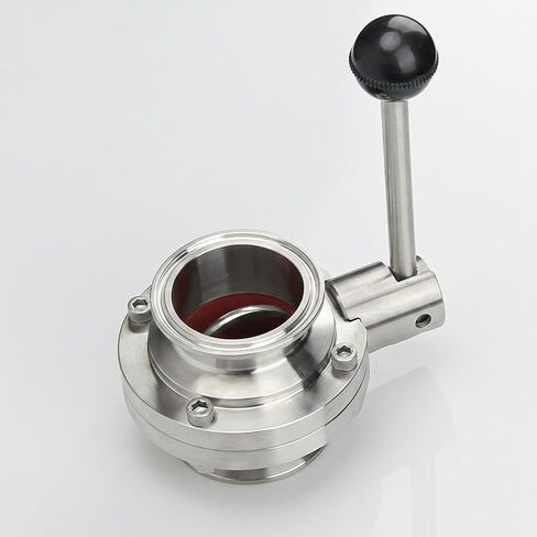 SS304 Stainless Steel Sanitary Quick Connect Tri Clamps Butterfly Valve, Pipe Fitting Beer Milk Pull Handle Valve 2 Pack（1"~2"） (2, 2"Inch=OD50.8mm) in Saudi Arabia