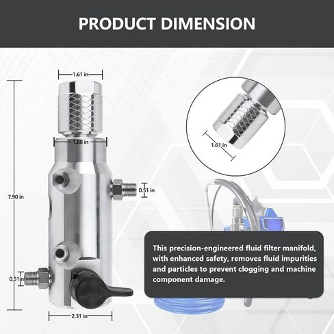 15G455 Fluid Filter Manifold Return Valve Assembly | 235014 Prime Spray Valve, Drain Valve, Fit for Graco 390 395 490 495 595 Airless Paint Sprayer, Replace 287167 in Kuwait