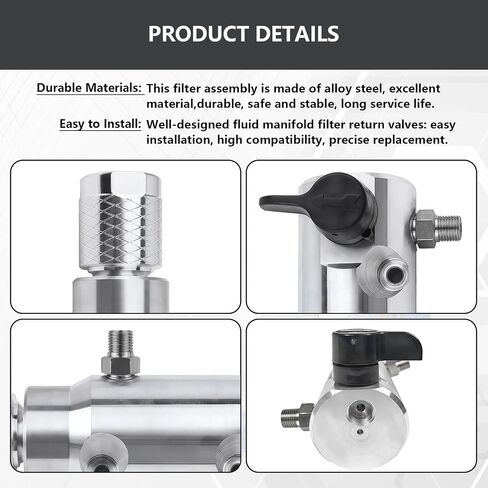 15G455 Fluid Filter Manifold Return Valve Assembly | 235014 Prime Spray Valve, Drain Valve, Fit for Graco 390 395 490 495 595 Airless Paint Sprayer, Replace 287167 in Kuwait