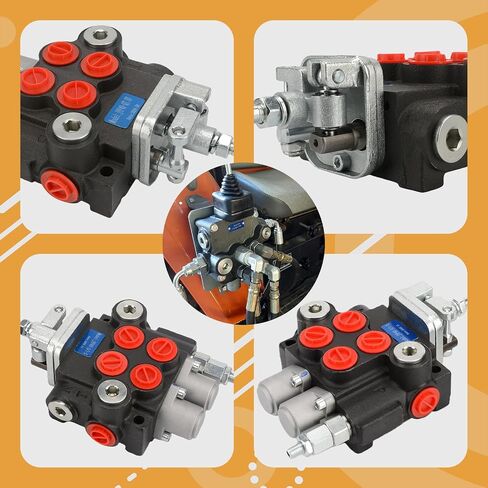 Hydraulic Control Valve with Joystick, 2 Spool 11GPM Hydraulic Directional Valve for Log Splitters, Tractors Loaders in Kuwait