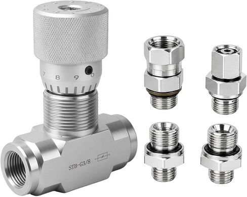 STB-G3/8 L08 Hydraulic Flow Control Valve Compatible with 1-2 Ton Mini Excavator, 3/8"Bidirectional Hydraulic Restrictor Valve Connectors in Kuwait