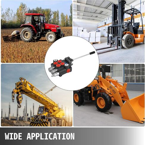 VEVOR 2 Spool Hydraulic Joystick Control Valve 11gpm Hydraulic Valve Hydraulic Directional Control Valve Double Acting Relief Valve Range Reach Up to 3600 PSI for Tractors Loaders Tanks Log Splitters in Kuwait