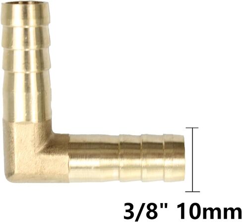 Septe 90 Degree L Right Hose Elbow Copper double plug pagoda elbow,double plug pagoda elbow，2PCS（ 3/8" 10mm ） in Kuwait