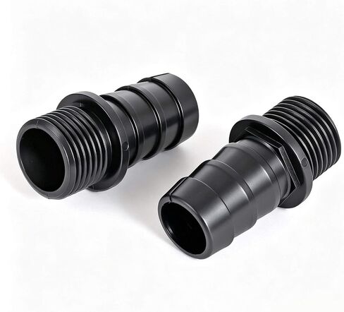 Submersible Pump Outlet Adapter 3/4" Barb Fitting 3 Pack, G1/2" BSP Male Thread Replacement Parts for Pond Pump Fountain Pump, Plastic Hose Barb Connector for Aquarium Filter Hydroponics Water Feature in Kuwait