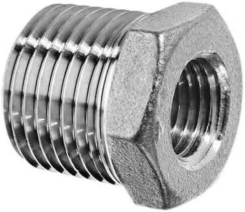 ZUSA-PF-8173 Stainless Steel Straight Adapter Replacement for Zoro Select 1" BSPT x 1/4" BSPT in Kuwait