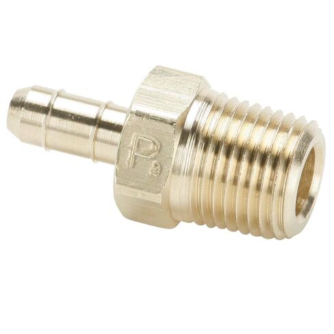 Parker Hannifin 28-4-10X32-pk10 Dubl-Barb Male Connector Fitting, Brass Body, 1/4" Barb Tube x 10-32 Male Thread (Pack of 10) in Saudi Arabia