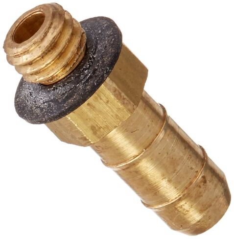 Parker Hannifin 28-4-10X32-pk10 Dubl-Barb Male Connector Fitting, Brass Body, 1/4" Barb Tube x 10-32 Male Thread (Pack of 10) in Saudi Arabia