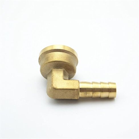 Lkq-Brass Adapter 8mm-16mm Hose Barb X 1/4" 1/3" 1/2" BSP Female Thread Elbow Brass Barbed Pipe Fitting Coupler Connector Adapter, Garden Hose Connector(10mm OD,1/2") in Kuwait