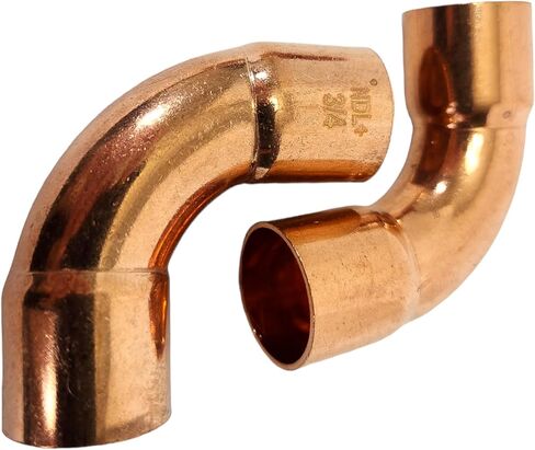 Copper Pipe Elbow Fittings – 3/4-inch OD, 90-Degree Long Radius Elbow, C x C Sweat Joint, Ideal for HVAC, Plumbing, and Refrigeration Systems (Pack of 2) in Kuwait