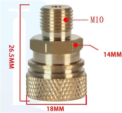 2 Pack M10 Male Connector to 8mm Quick-Disconnect Female Socket Quick Connect Valve Adapter for PCP Air Compressor Fill Paintball Tank Air Pump PCP Hand Pump Air Filter Water-Oil Sparator in Kuwait