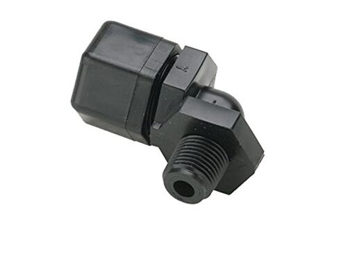 Parker Hannifin P6ME4-pk10 Fast & Tite Male Elbow Fitting, Polypropylene, 90 Degree Angle, 3/8" Compression Tube x 1/4" Male NPTF, Black (Pack of 10) in Kuwait