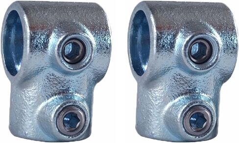 2 Pcs Single-Socket 90° Tee Structural Pipe Fitting Fits Nominal Actual Heavy Duty Structural Pipe Fittings for Industrial Construction Shelving Railing Handrail and Frame（G1-1/4"） in Kuwait