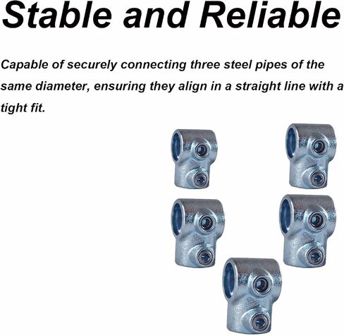 2 Pcs Single-Socket 90° Tee Structural Pipe Fitting Fits Nominal Actual Heavy Duty Structural Pipe Fittings for Industrial Construction Shelving Railing Handrail and Frame（G1-1/4"） in Kuwait