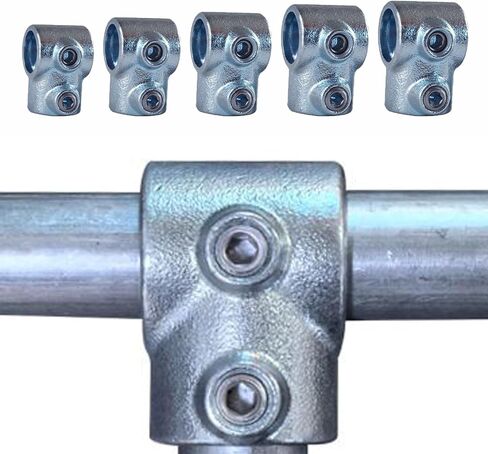 2 Pcs Single-Socket 90° Tee Structural Pipe Fitting Fits Nominal Actual Heavy Duty Structural Pipe Fittings for Industrial Construction Shelving Railing Handrail and Frame（G1-1/4"） in Kuwait