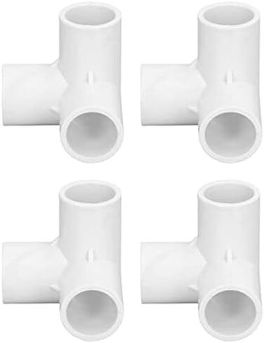 PVC 3 Way Pipe Fittings, 10PCS Furniture Grade High Quality, Connector Tee 20mm, White Inner Diameter Precise Fit, for Home Plumbing, Greenhouse Construction, DIY Garden Projects, in Kuwait