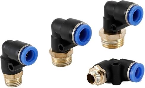 L-shaped two-ventilation pipe joint quick-plug external thread elbow PL6-01 PL8-02 PL10-03 PL12-04(PL08-01) in Kuwait