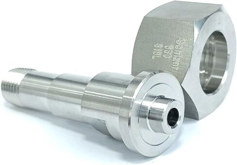 1 PC CGA660 To 1/4" NPT Male 1/4" Tube Auto Welding End SUS316L Stainless Steel Pipe Fitting Connector Coupler Adapter(CGA660 To 1l4 NPTM) in Kuwait