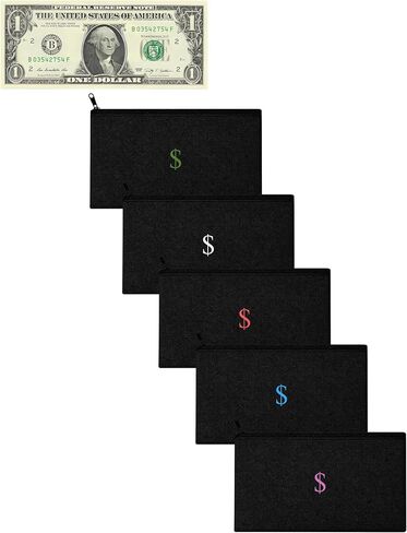 حقيبة نقدية/نقود/حقيبة مثالية ، مقاومة للماء ، 7.7 في x 4.5 بوصة ، حقيبة سفر/حقيبة مع أيقونة/رمز/دولار/$. منظم نقدي. منظم درج غير مرغوب فيه. حقيبة قلم رصاص مع علامة الدولار in Kuwait