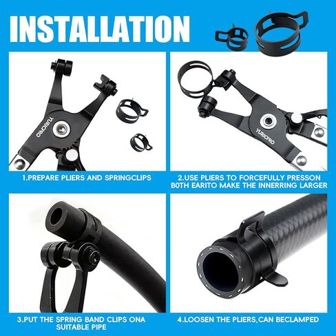 130Pcs 6-25mm Spring Band Hose Clamps With Hose Clamp Plier Assortment Kit，Constant Tension Radiator Hose Clamps，for Fuel Lines, Silicone, Vacuum Hoses，Water Pipe in Kuwait
