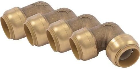 Replacement for SharkBite 3/4 In. x 3/4 In. 90 Deg. Push-to-Connect Brass Elbow (1/4 bend) 4/pk in Kuwait