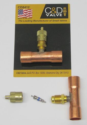 بديل يناسب صمام الوصول النحاسي C&D مقاس 1/2 بوصة CD8412 Packa of 2 in Kuwait