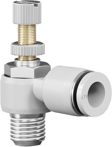 Sl4/6/8/10/12 Pneumatic Quick Connector Speed Control Valve Cylinder M5-01 Adjustable 02 Connect 1Pcs(Bluesl10-04) in Saudi Arabia