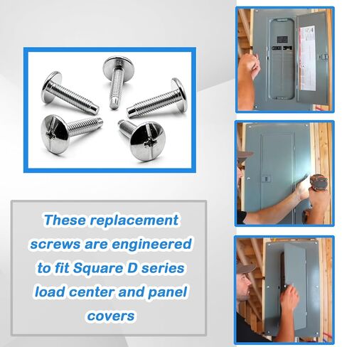 Electrical Panel Screws for Square D Panel Cover Screws (10-Pack) - 1/2 Inch Stainless Steel Replacement Hardware for Load Center & Electrical Box, Flat Head Square Drive in Kuwait