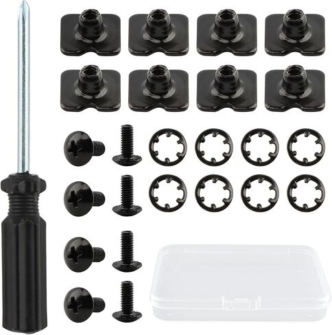 8 Sets Football Backplate Screws Chicago Screws, Battle Backplate, Heavy Duty Metal Hardware for Adult and Youth Football Backplates & Shoulder Pads, with Screwdriver, Nuts, Washers and Box in Kuwait