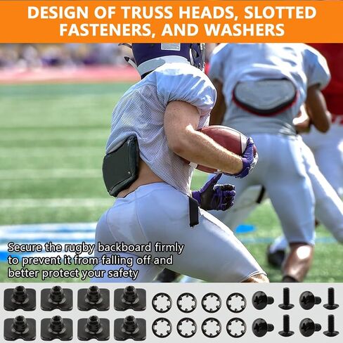 8 Sets Football Backplate Screws Chicago Screws, Battle Backplate, Heavy Duty Metal Hardware for Adult and Youth Football Backplates & Shoulder Pads, with Screwdriver, Nuts, Washers and Box in Kuwait