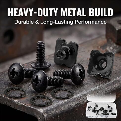 8 Sets Football Backplate Screws Chicago Screws, Battle Backplate, Heavy Duty Metal Hardware for Adult and Youth Football Backplates & Shoulder Pads, with Screwdriver, Nuts, Washers and Box in Kuwait