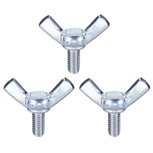 20Pcs Wing Butterfly Screws M4x8mm, Carbon Steel Butterfly Screw Thumb Hand Twist Tightening Wing Bolt - Machine Fastener Equipment Mounting Use, Blue White in Kuwait