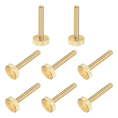 M METERXITY 16-Pack Knurled Thumb Screws, M5x14mm Solid Brass Flat Head Knurled Head Bolts Fasteners for PC Computer Cases/Electronic/Mechanical/Home, Fully Threaded Thumbscrew in Saudi Arabia