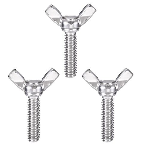 15Pcs Wing Butterfly Screws 1/4"-20x1, 304 Stainless Steel Butterfly Screw Thumb Hand Twist Tightening Wing Bolt - Machine Fastener Equipment Mounting Use, Silver in Kuwait