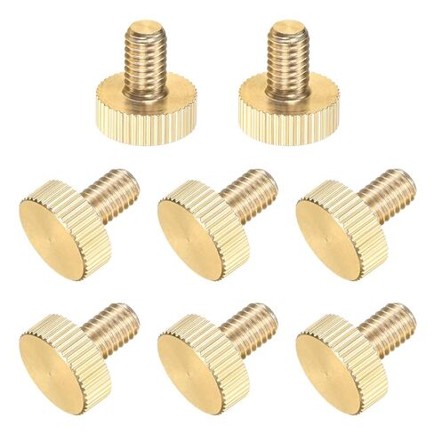M METERXITY 16-Pack Knurled Thumb Screws, M5x14mm Solid Brass Flat Head Knurled Head Bolts Fasteners for PC Computer Cases/Electronic/Mechanical/Home, Fully Threaded Thumbscrew in Saudi Arabia