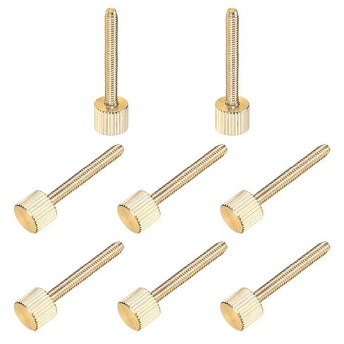 M METERXITY 16-Pack Knurled Thumb Screws, M5x14mm Solid Brass Flat Head Knurled Head Bolts Fasteners for PC Computer Cases/Electronic/Mechanical/Home, Fully Threaded Thumbscrew in Saudi Arabia