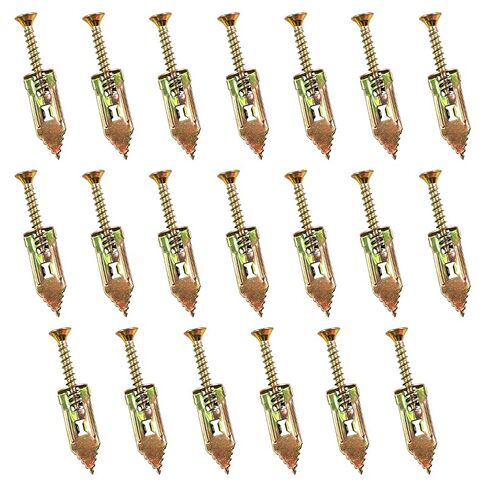 20 Sets of Gypsum Board Self Drilling Anchor Bolts with Screw Combination Set, Suitable for Gypsum Board, Hollow Walls, Lightweight Partition Walls and Other Wall Surfaces, with Stable Load-Bearing in Saudi Arabia