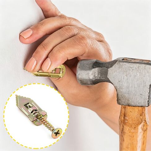 20 Sets of Gypsum Board Self Drilling Anchor Bolts with Screw Combination Set, Suitable for Gypsum Board, Hollow Walls, Lightweight Partition Walls and Other Wall Surfaces, with Stable Load-Bearing in Saudi Arabia