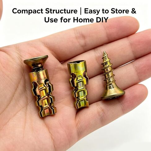 6×14mm Short Expansion Screw Set, Stone Expansion Anchor for Cabinet Hinge Repair and Stripped Thread Restoration, Fits 6mm Drill Holes in Wood, Tile, Stone (50Pcs) in Kuwait