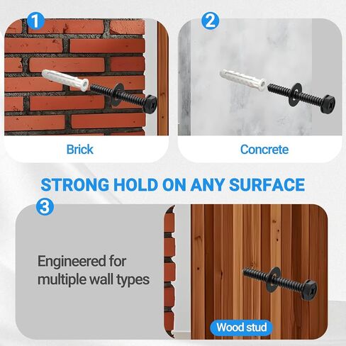 22PCS TV Wall Mount Hardware Kit, M8 Lag Bolt Kit with Anchors, Washers, Bubble Level, Allen Key & 2 Drill Bits, Heavy-Duty TV Mounting Screws for Wood Stud, Brick & Concrete in Kuwait