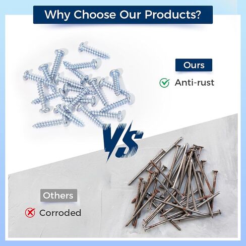 Conical Wall Anchors for Concrete Drywall, Wall Anchors and Screws Assortment Kit with Concrete Drill Bit, 100PCs Anchors and 100PCs Zinc Plated Screws in Kuwait
