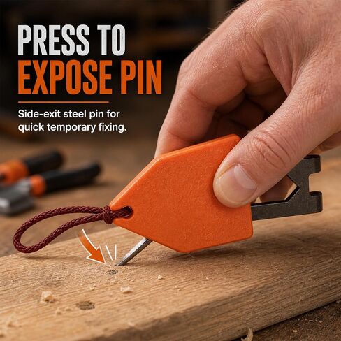 Rope Anchor Hook for Chalk Lines, Portable One-Handed Layout Tool for Carpentry & Construction, Pin Anchor for Straight Line Positioning(1PCS) in Kuwait