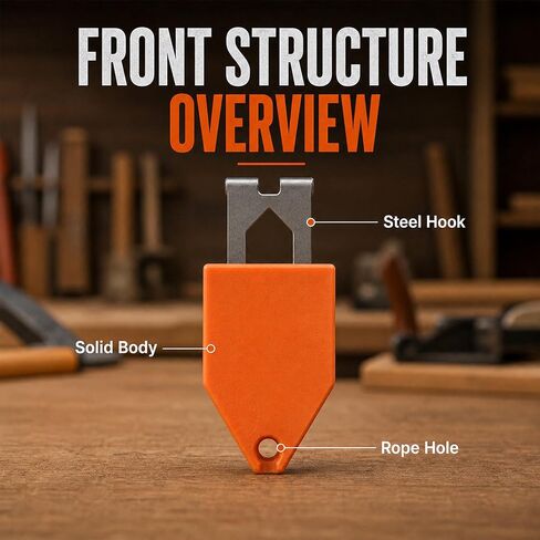 Rope Anchor Hook for Chalk Lines, Portable One-Handed Layout Tool for Carpentry & Construction, Pin Anchor for Straight Line Positioning(1PCS) in Kuwait